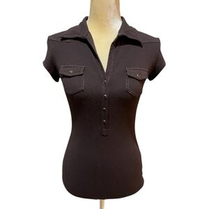 Vintage Caché Henley Top